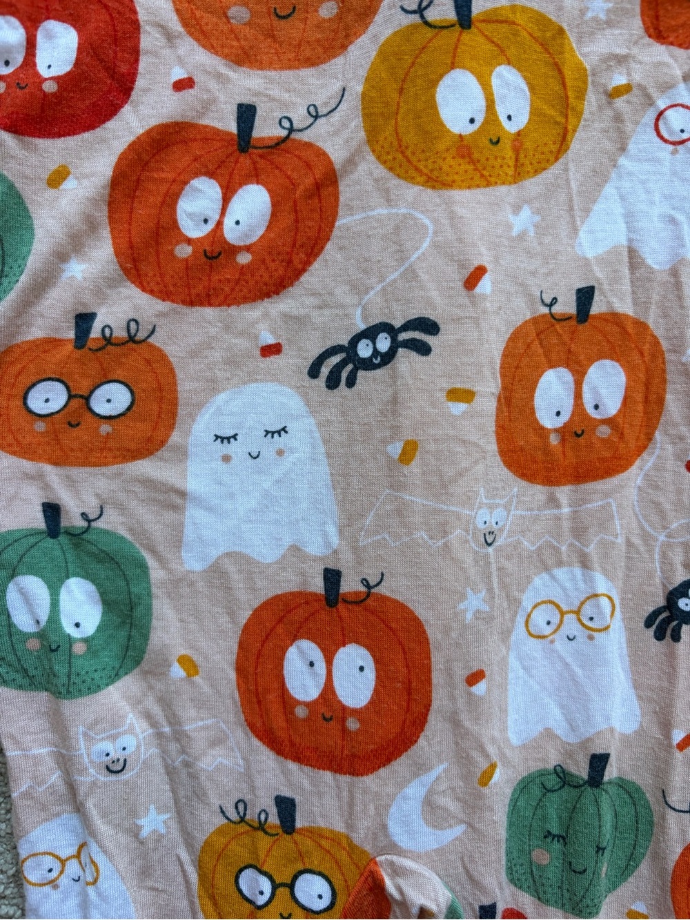 Little Sleepies - Pumpkin Print One-Piece Sleeper - Orange 🍊